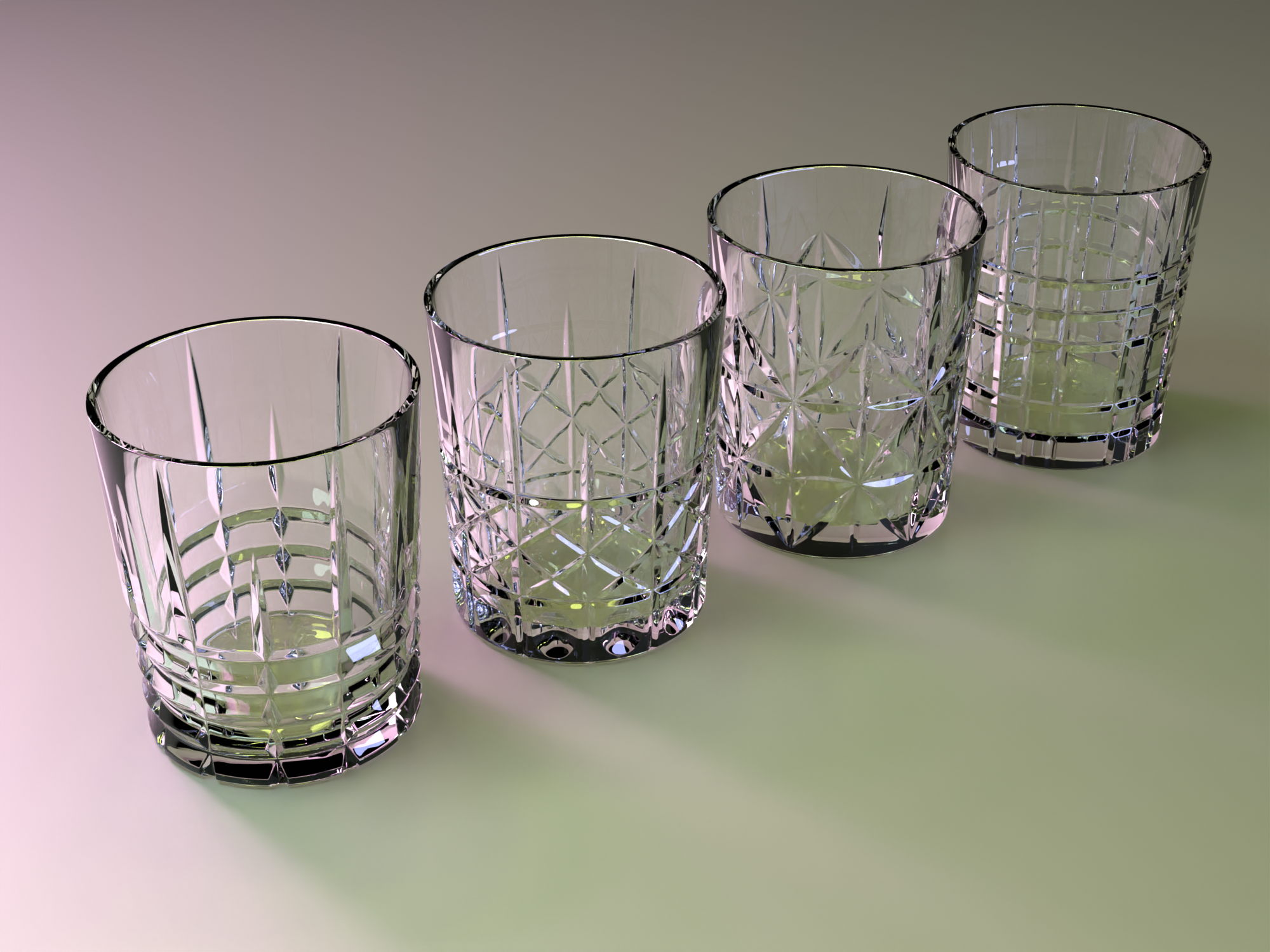 Set of Four Whiskey Glasses preview image 1